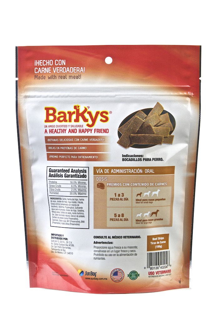 Barkys Beef Jerky Strips/ Tiras De Carne 3 Pack de 100g C/u - Premios, Premios, Barkys, Mister Mascotas Barkys Beef Jerky Strips/ Tiras De Carne 3 Pack de 100g C/u - Premios, Premios, Barkys, Mister Mascotas